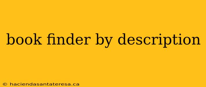 book finder by description