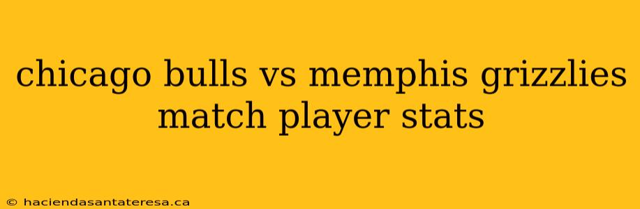 chicago bulls vs memphis grizzlies match player stats