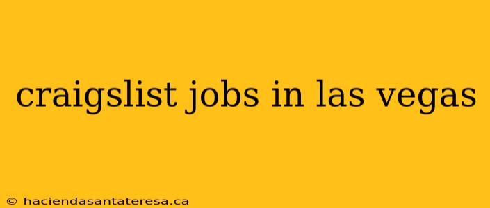 craigslist jobs in las vegas