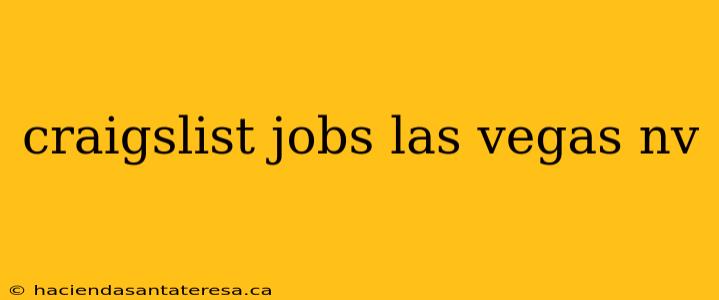 craigslist jobs las vegas nv