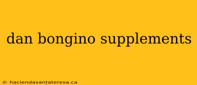 dan bongino supplements