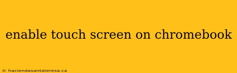 enable touch screen on chromebook