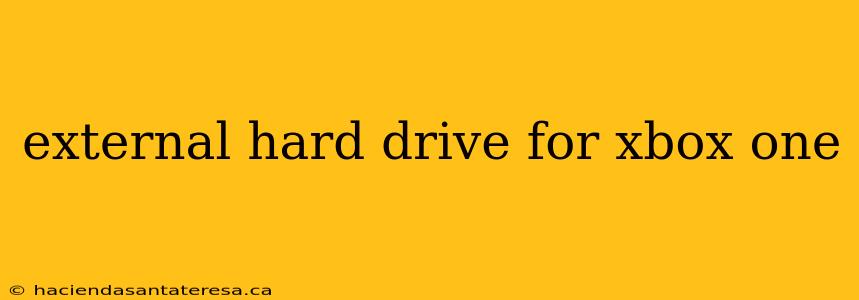 external hard drive for xbox one