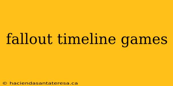 fallout timeline games