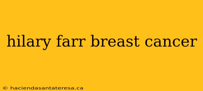 hilary farr breast cancer