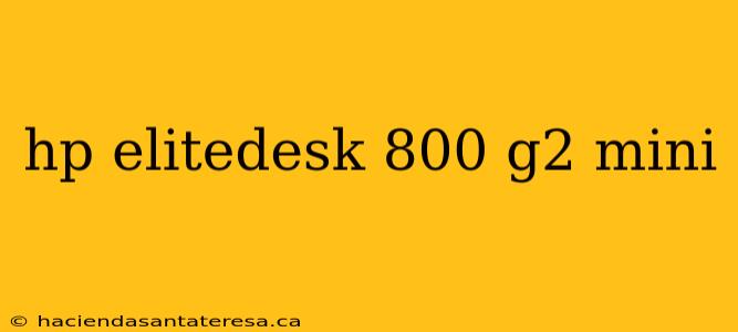 hp elitedesk 800 g2 mini