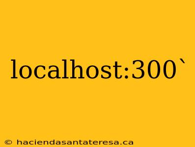 localhost:300`
