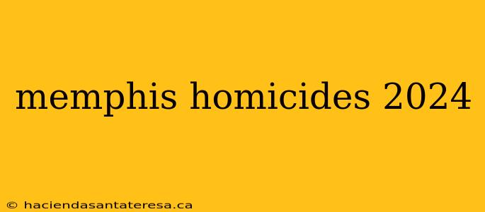 memphis homicides 2024