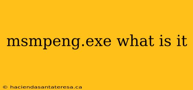 msmpeng.exe what is it