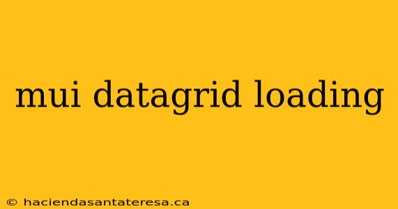 mui datagrid loading