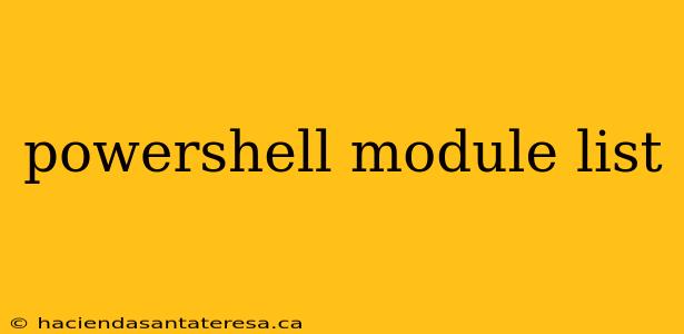 powershell module list