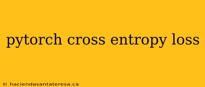 pytorch cross entropy loss