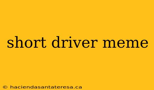 short driver meme