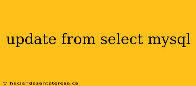update from select mysql