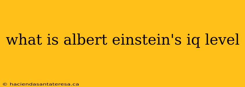 what is albert einstein's iq level