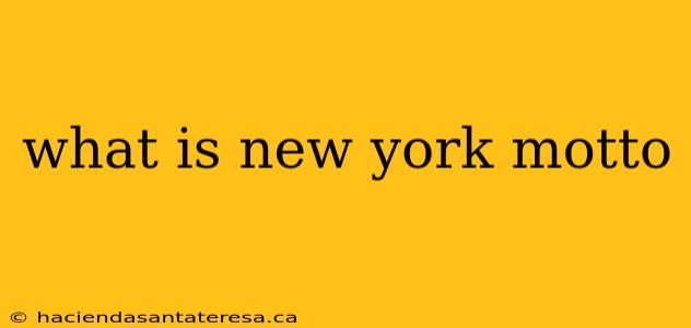 what is new york motto