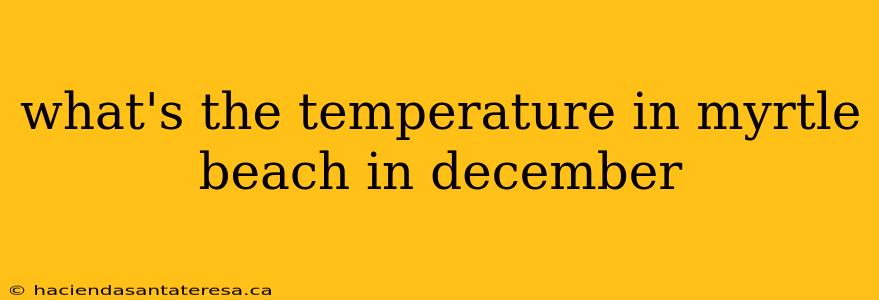 what's the temperature in myrtle beach in december