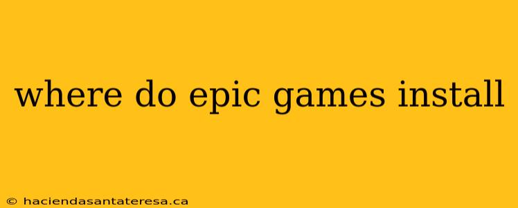 where do epic games install